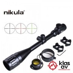 Nikula 8-32x50 AOEG Zoomlu Tüfek Dürbünü Taktik çift Işık Kırmızı-Yeşil Kaynaklı