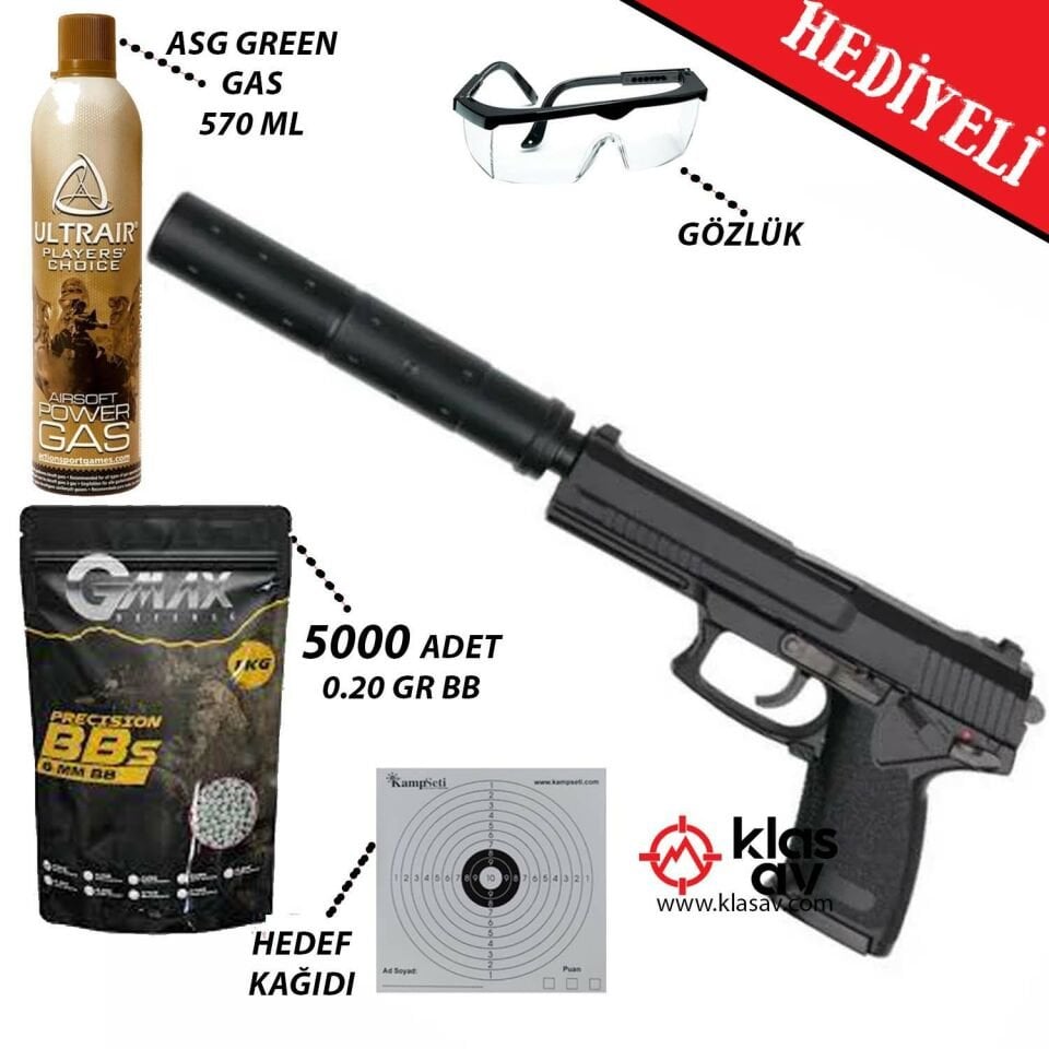ASG Tokyo Marui MK23 Ful Set Susturuculu Airsoft Tabanca
