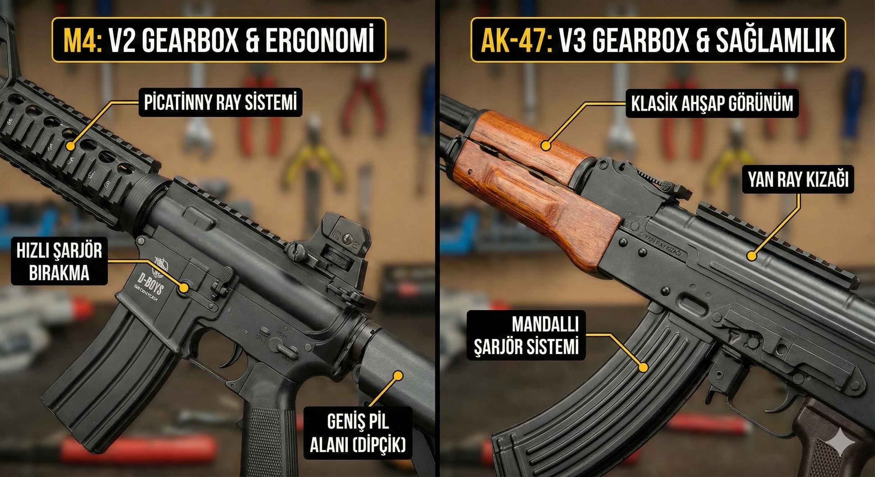 m4 airsoft tüfek mi ak 47 airsoft tüfek mi