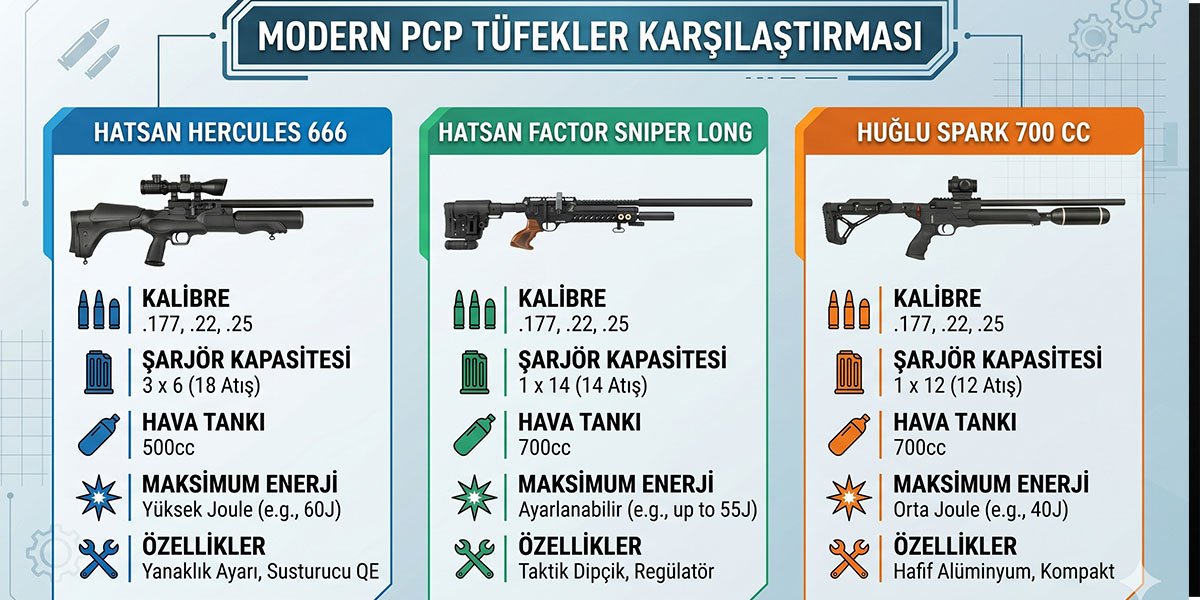 pcp havalı tüfek karşılaştırma