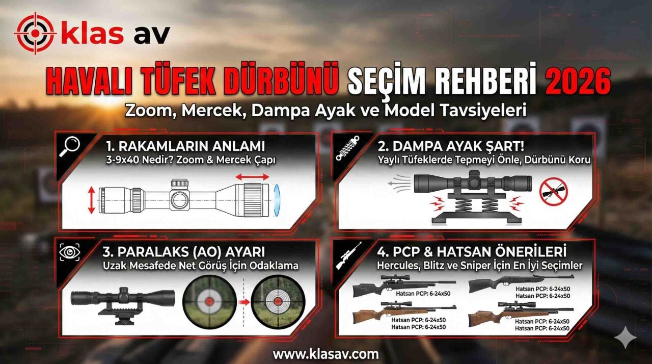 Havalı Tüfek Dürbünü Seçimi: Dampa Ayak ve Zoom Rehberi 2026