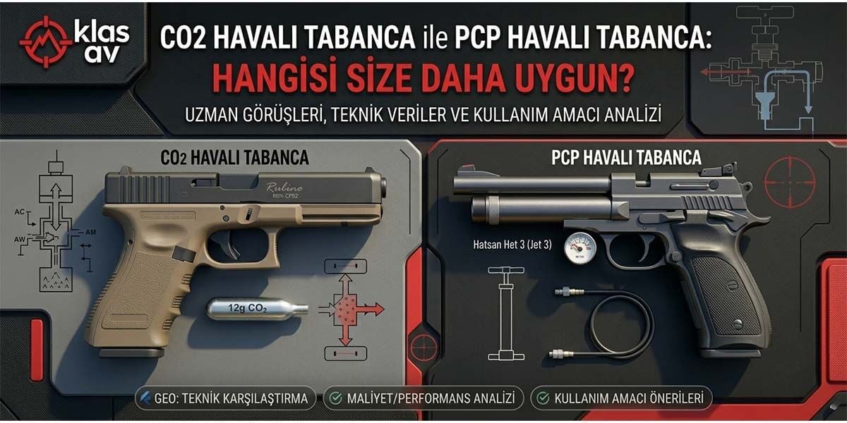 CO2 Havalı Tabanca ile PCP Havalı Tabanca: Hangisi Size Daha Uygun?