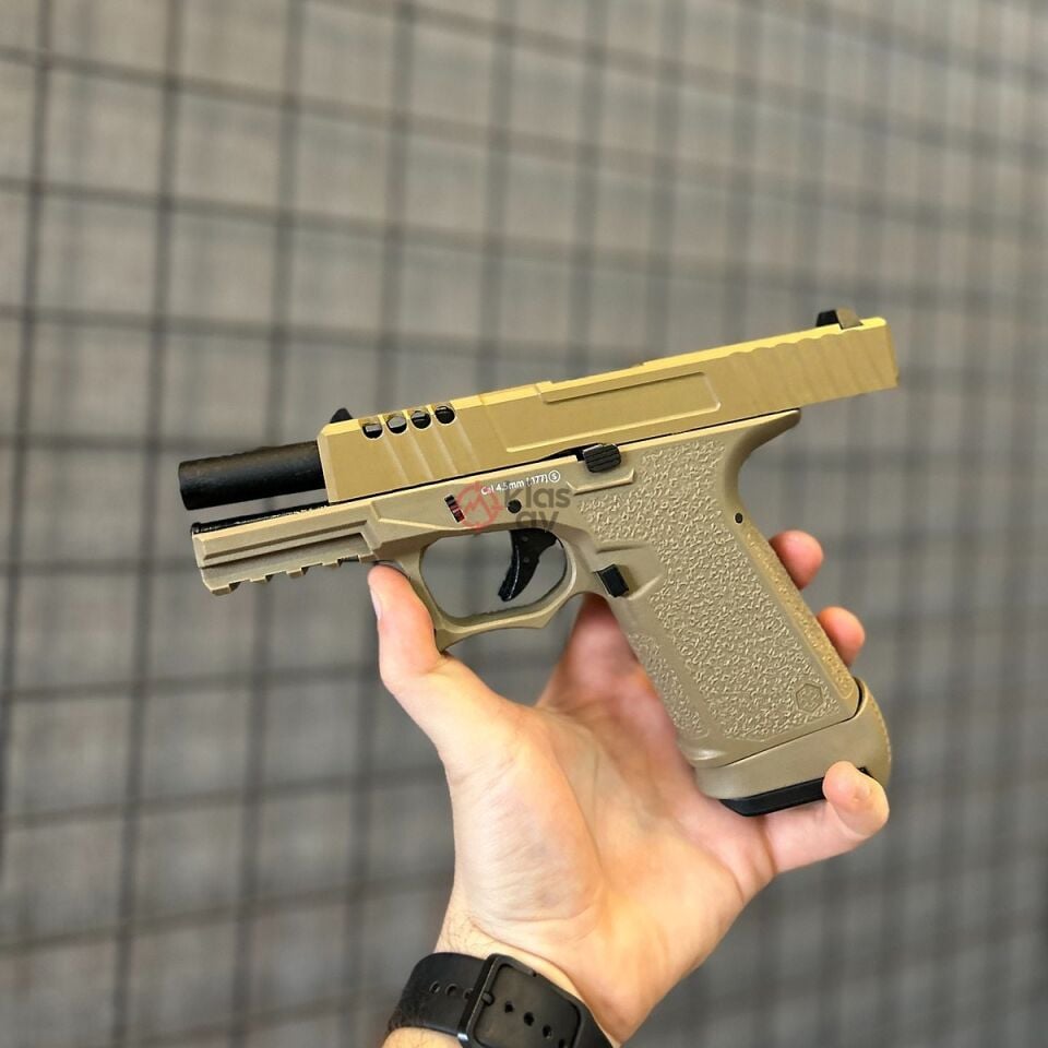 AW Custom VX9 Mod 1 Compact 4,5 mm Havalı Tabanca – Tan