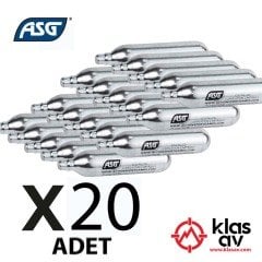 ASG 12 Gram Co2 Havalı Tabanca Tüpü - 20 Adet