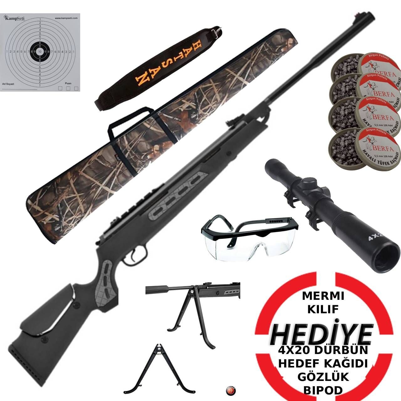 Hatsan Mod 135 SNİPER VORTEX QE Ağaç Havalı Tüfek 5.5 mm