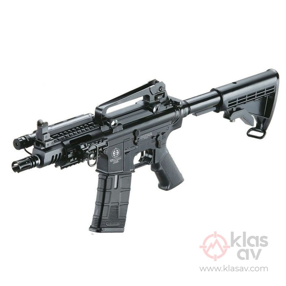 ICS M4A1 CQB Ayarlanır Dipçik AEG Airsoft Tüfek 28MB Siyah