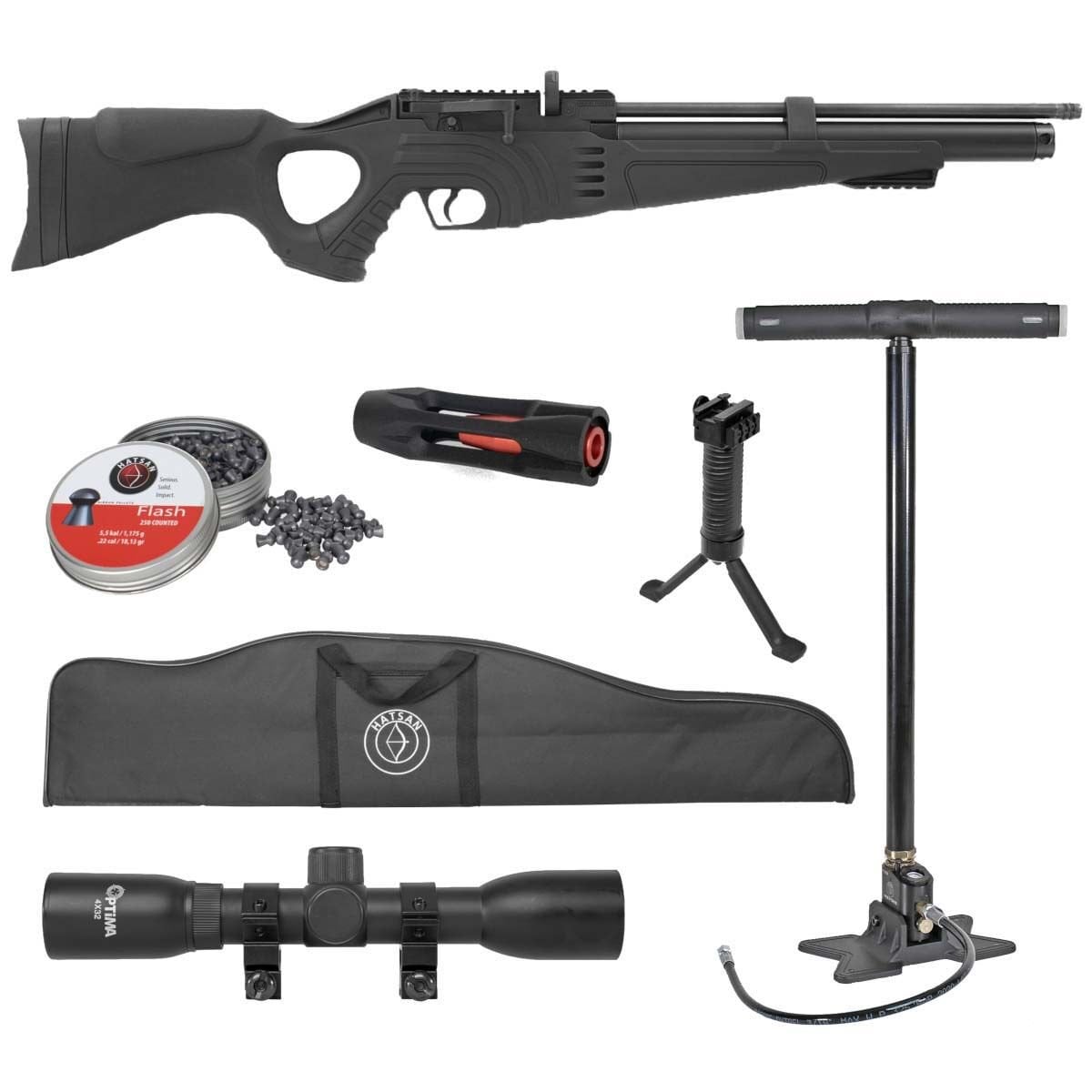 Hatsan Flash 101 Ultimate Combo PCP Havalı Tüfek Tam Set