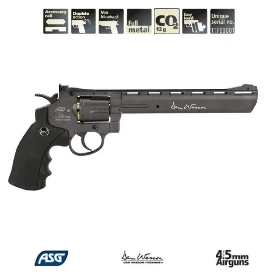 ASG Dan Wesson 8'' Gri Toplu Havalı Tabanca