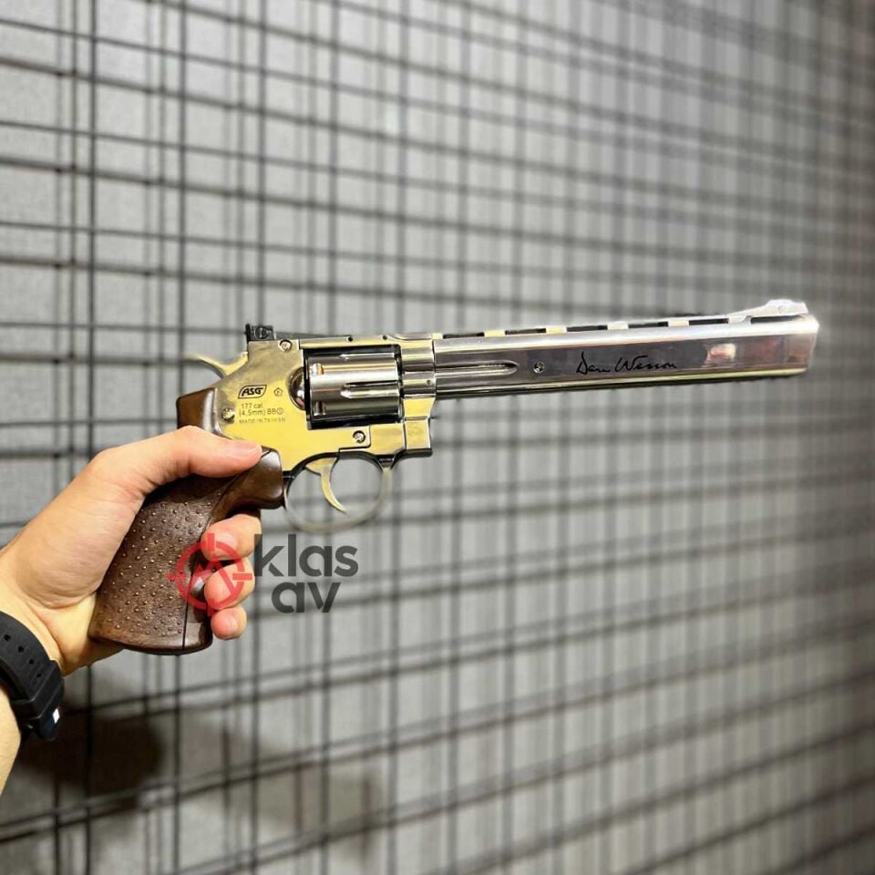 ASG Dan Wesson 8'' Parlak Krom Toplu Havalı Tabanca