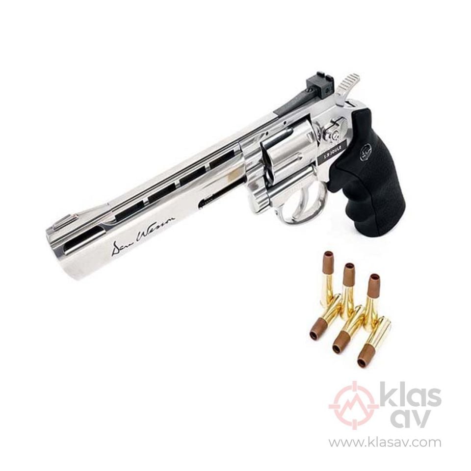 ASG Dan Wesson 6'' Parlak Krom Toplu Airsoft Tabanca
