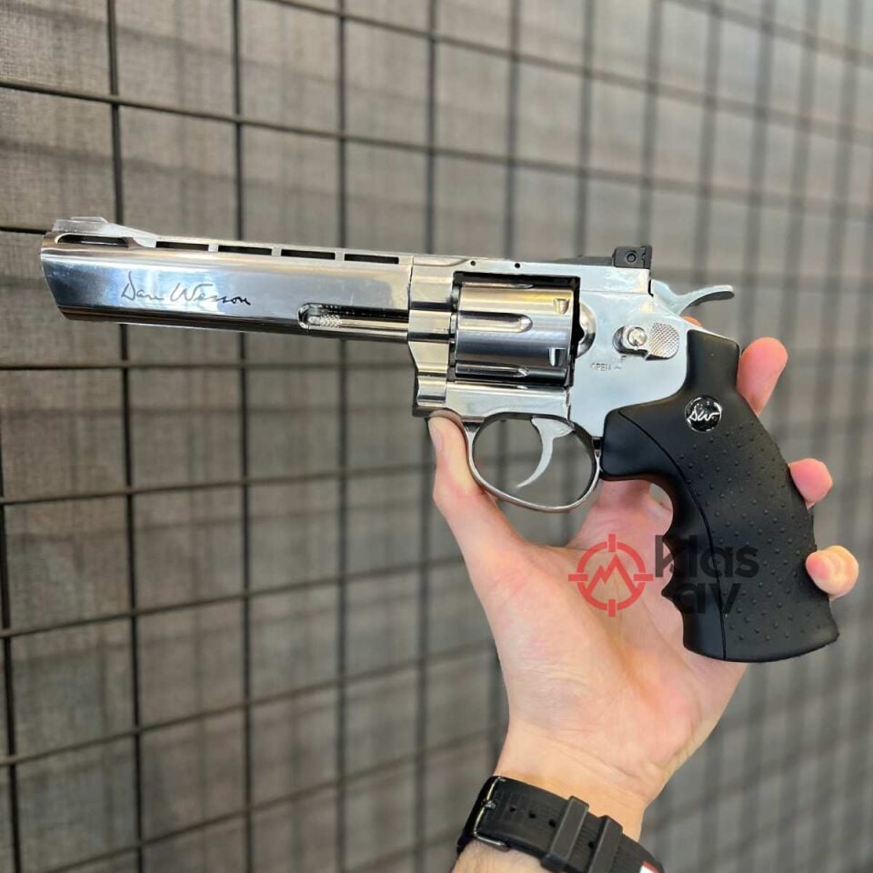 ASG Dan Wesson 6'' Parlak Krom Toplu Havalı Tabanca