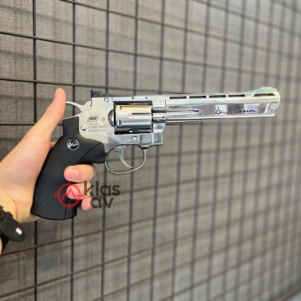 ASG Dan Wesson 6'' Parlak Krom Toplu Havalı Tabanca