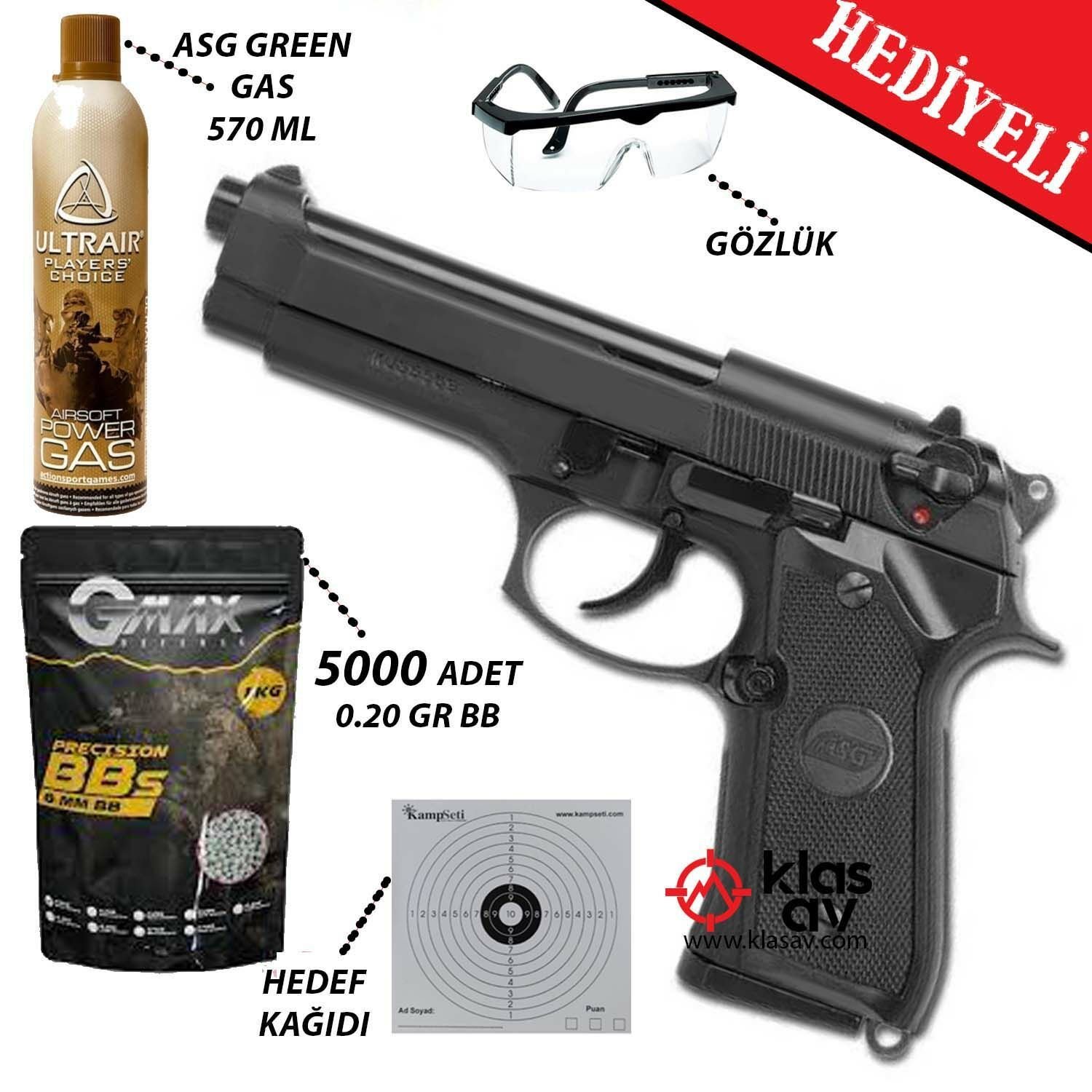 ASG M9 Siyah Blowback Airsoft Tabanca