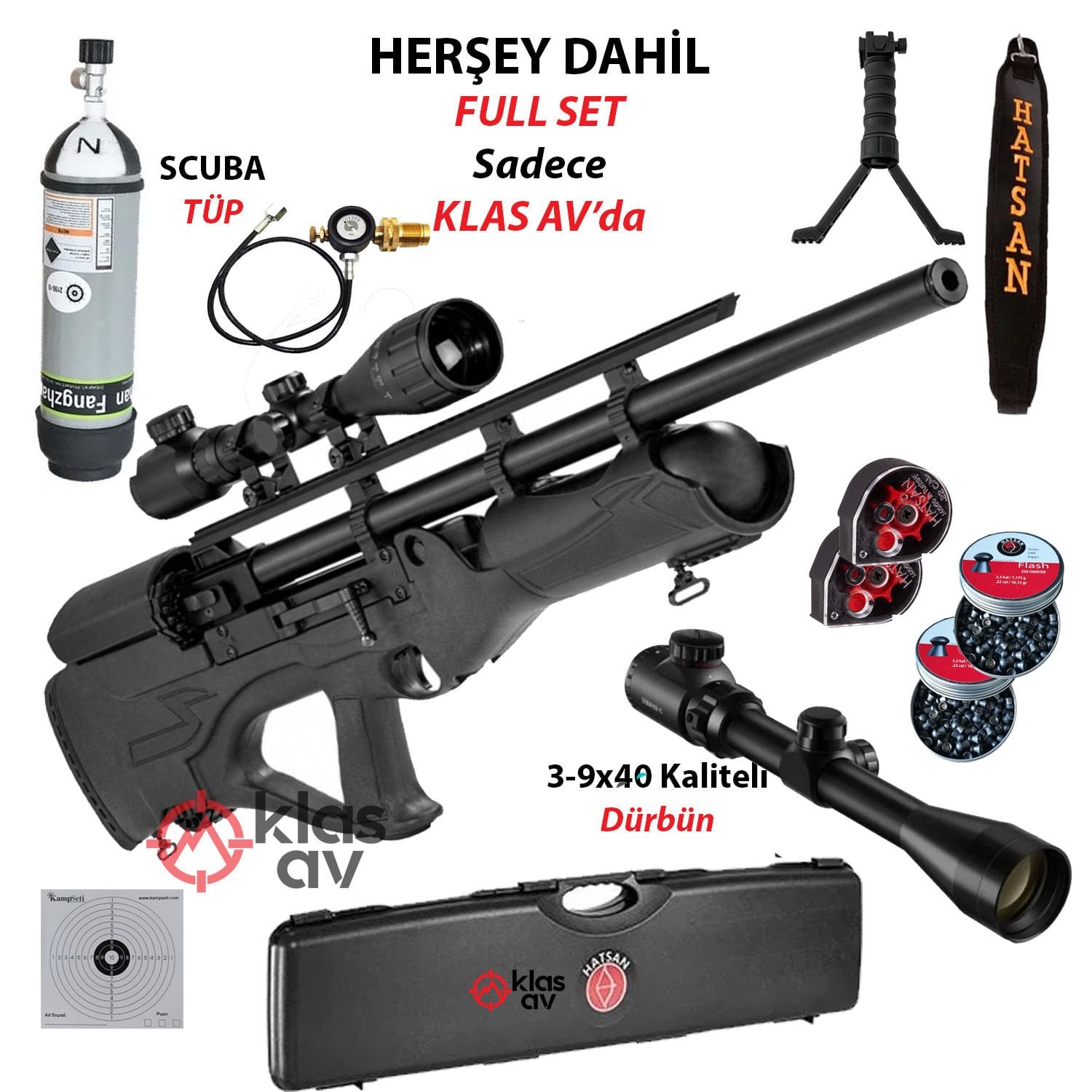 Hatsan Hercules Bully Long QE PCP Havalı Tüfek 6.35 mm