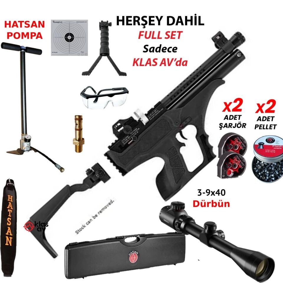 Hatsan Sortie Tactical Yarı Otomatik PCP Havalı Tabanca
