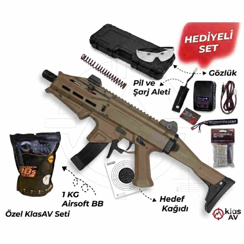 ASG CZ Scorpion Evo 3 A1 Atek Çöl Airsoft Tüfek
