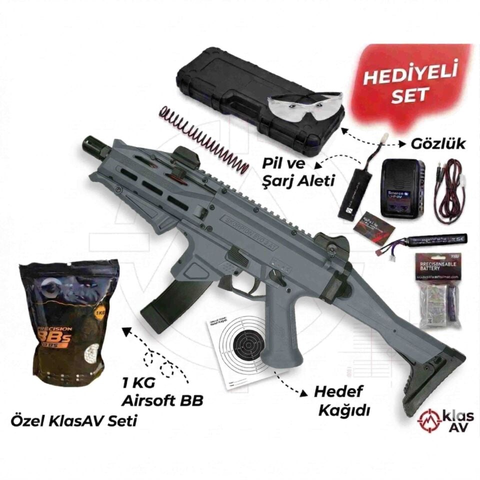 ASG CZ Scorpion Evo 3 A1 ATEK Gri Airsoft Tüfek