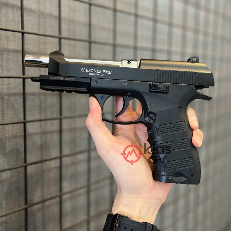EKOL S P92 Blowback Havalı Tabanca Siyah Polimer 4.5 mm