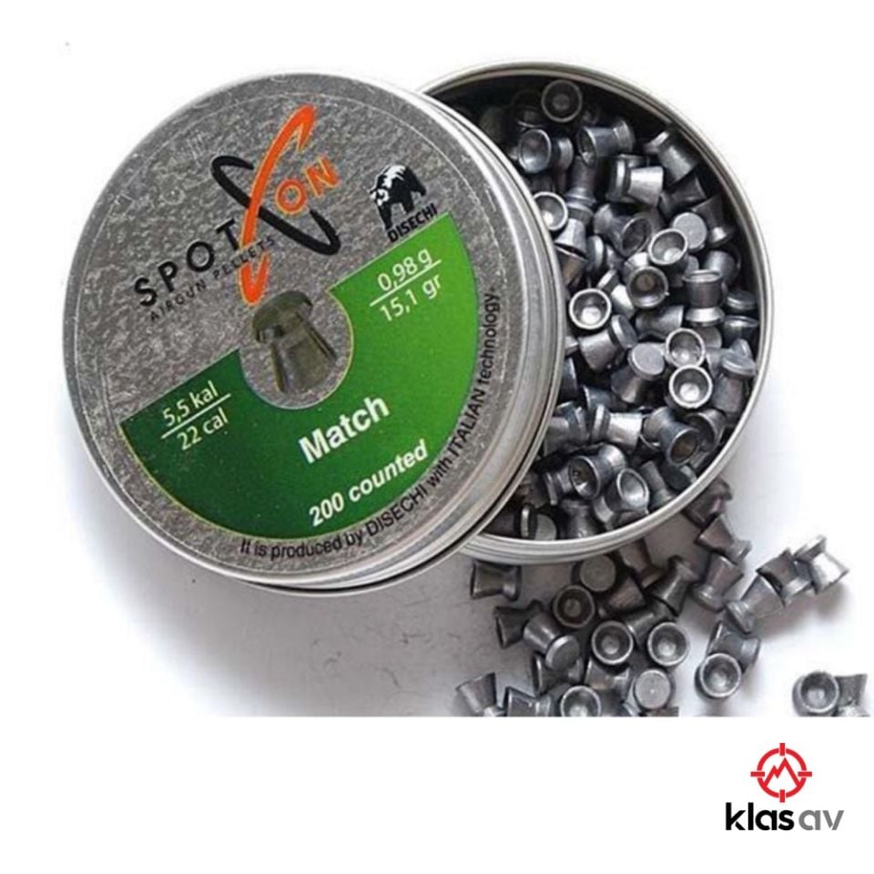 SpotOn 5.5mm Match Havalı Tüfek Saçması (15.12 Grain)
