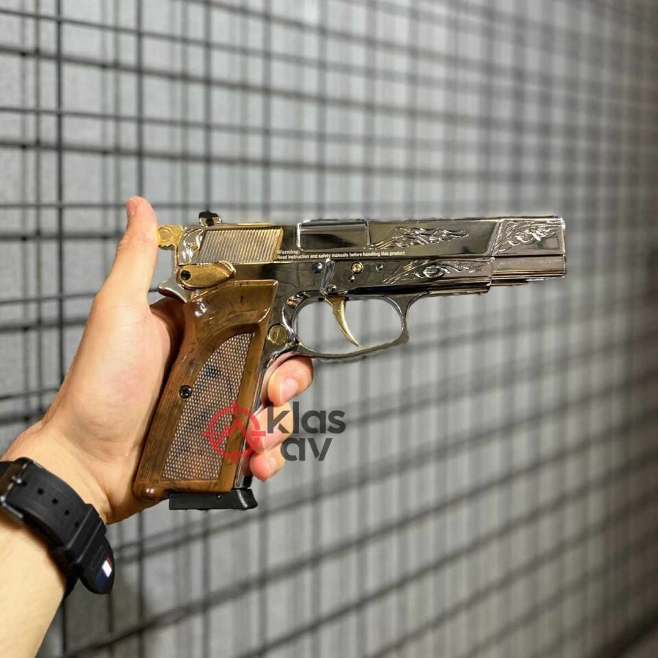EKOL ES 66 Havalı Tabanca İşlemeli Parlak Beyaz - 4.5 mm