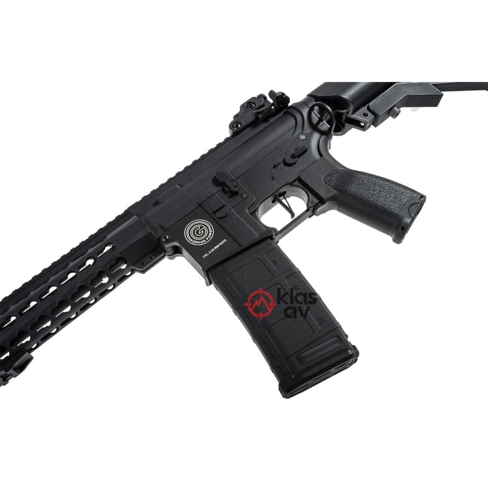 Delta Armory Grand Power AR15 KeyMod 10'' Charlie PIL SARJ SET Airsoft Tüfek / Siyah