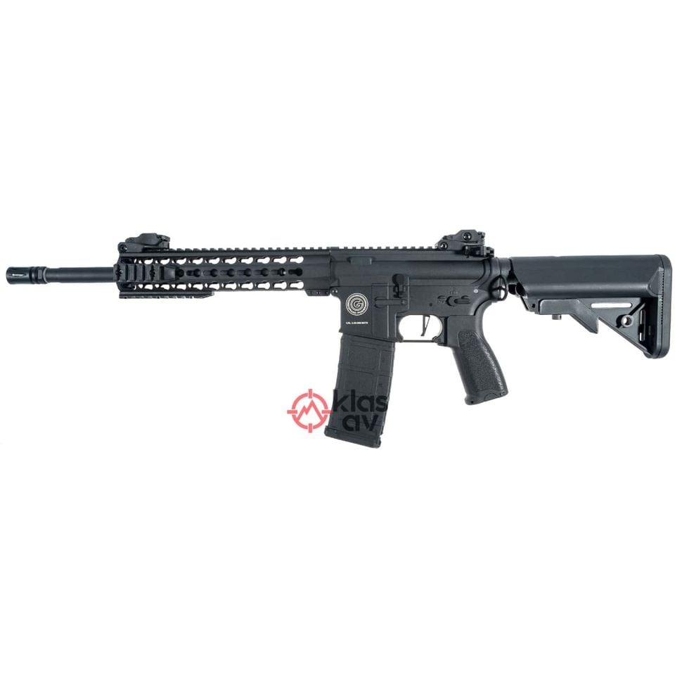 Delta Armory Grand Power AR15 KeyMod 10'' Charlie PIL SARJ SET Airsoft Tüfek / Siyah