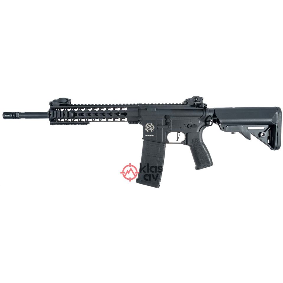 Delta Armory Grand Power AR15 KeyMod 10'' Charlie PIL SARJ SET Airsoft Tüfek / Siyah