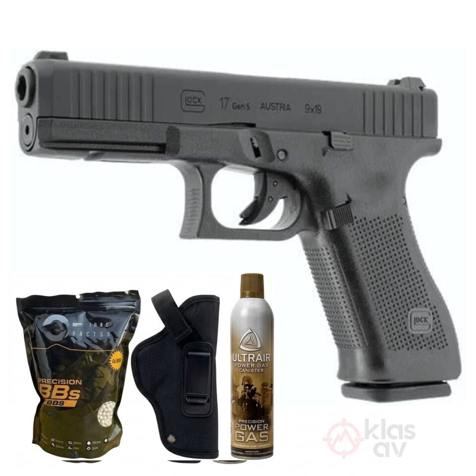 UMAREX Glock 17 Gen5 Airsoft Tabanca GreenGas-Blowback Siyah