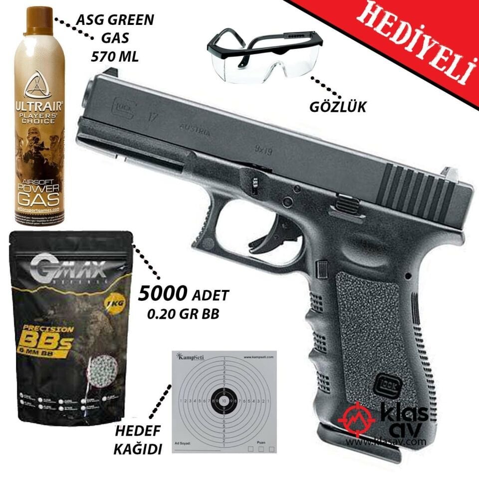 UMAREX Glock 17 Airsoft Tabanca 6mm Green Gas