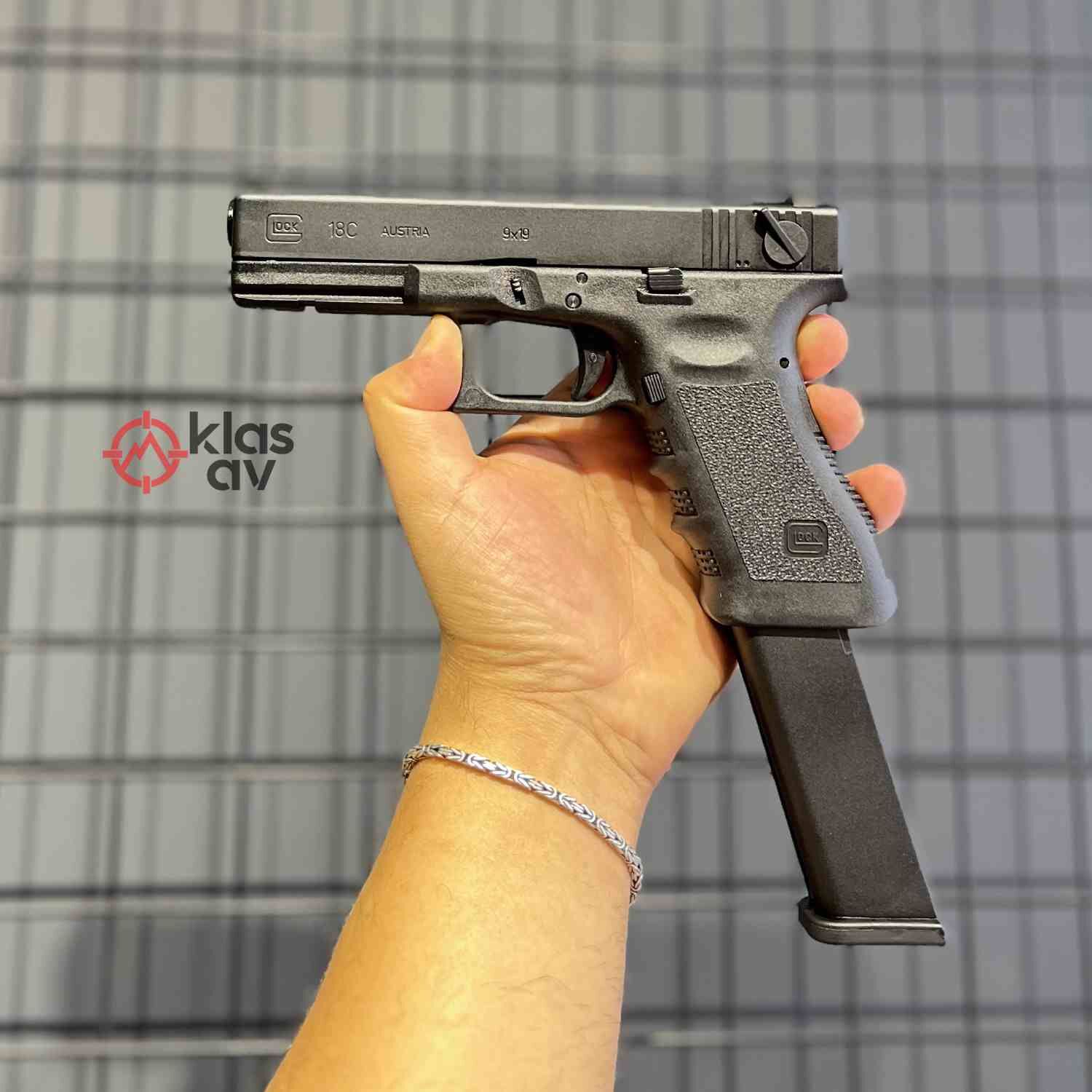 UMAREX Glock 18C Blowback Airsoft Tabanca Siyah GreenGas Blowback