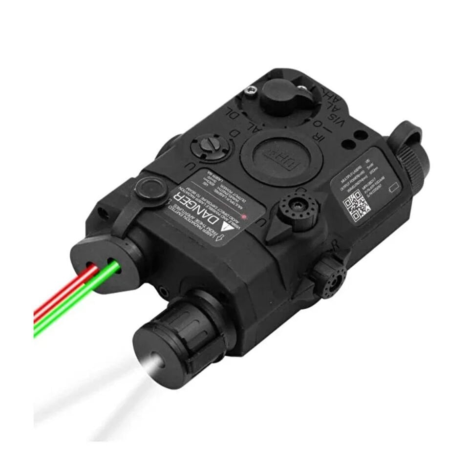 PEQ-15 LA5C Nişangah: Kırmızı/Yeşil Lazer, IR ve Taktik Fener (Picatinny)