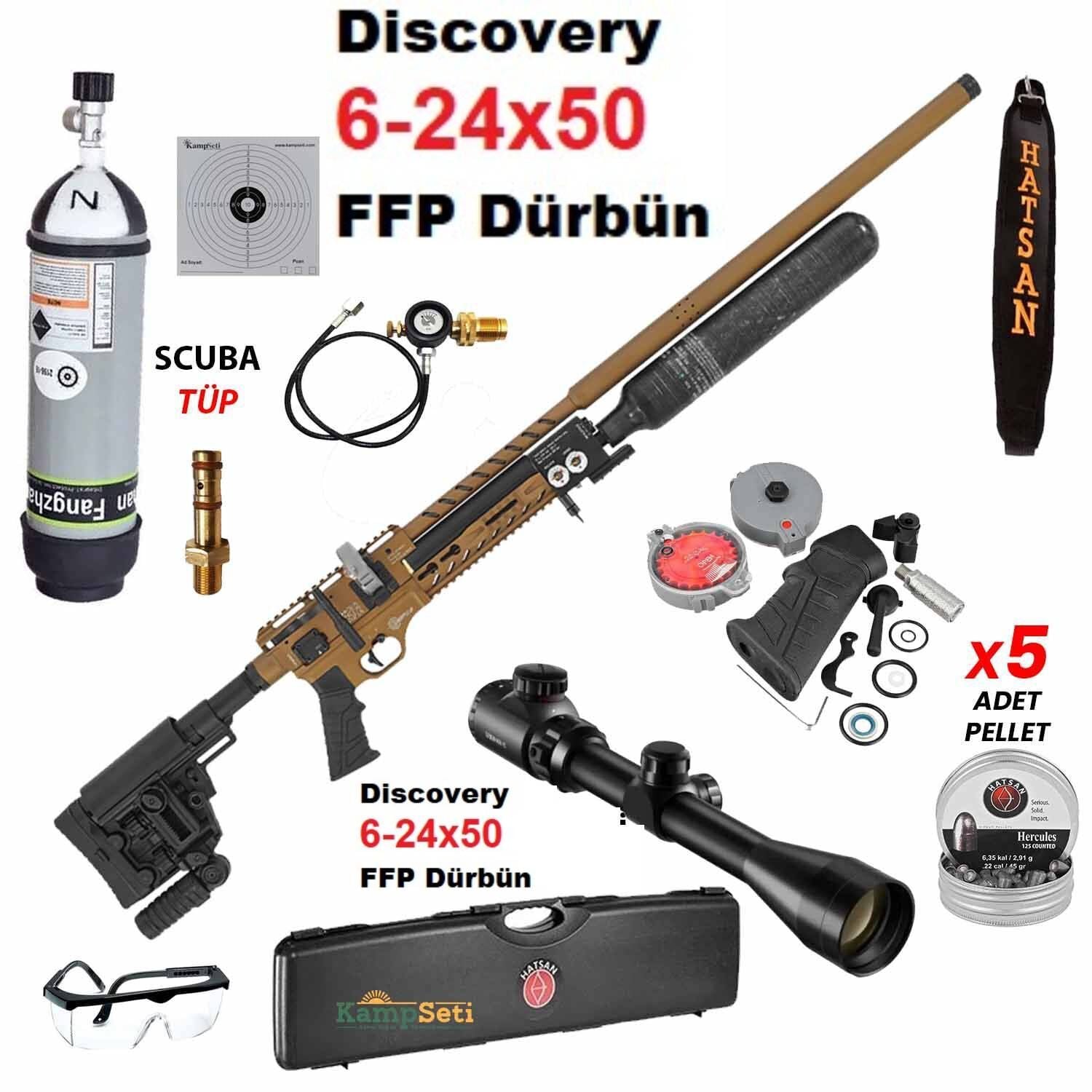 Hatsan Factor Sniper L Long FDE Pcp Havalı Tüfek - Pro Set Discoveryopt FFP Dürbünlü