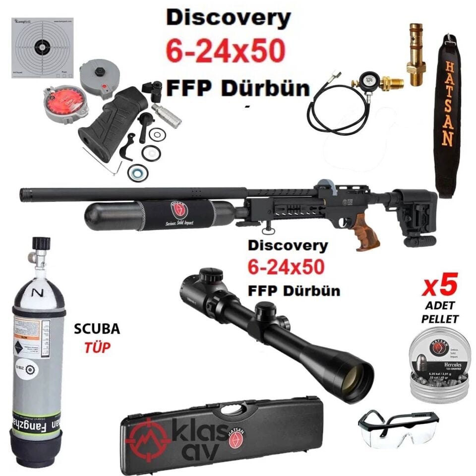 Hatsan Factor Sniper Long Pcp Havalı Tüfek - Pro Set Discoveryopt FFP Dürbünlü