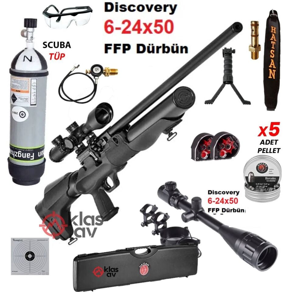 FFP Dürbünlü Pro Set Hatsan Hercules 666 Pcp Havalı Tüfek 6.35mm