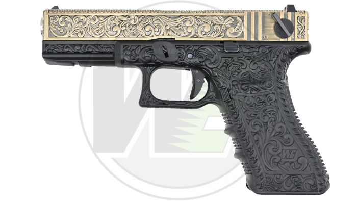 We G18C Klasik Siyah Gravürlü İşlemeli Airsoft Tabanca