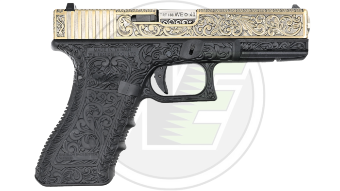We G18C Klasik Siyah Gravürlü İşlemeli Airsoft Tabanca