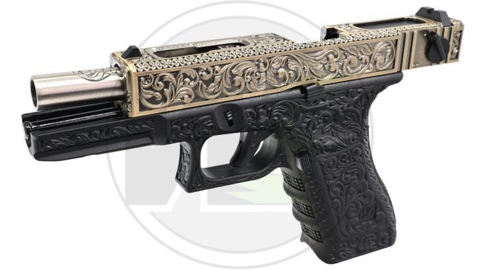 We G18C Klasik Siyah Gravürlü İşlemeli Airsoft Tabanca