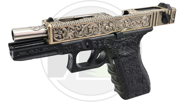 We G18C Klasik Siyah Gravürlü İşlemeli Airsoft Tabanca