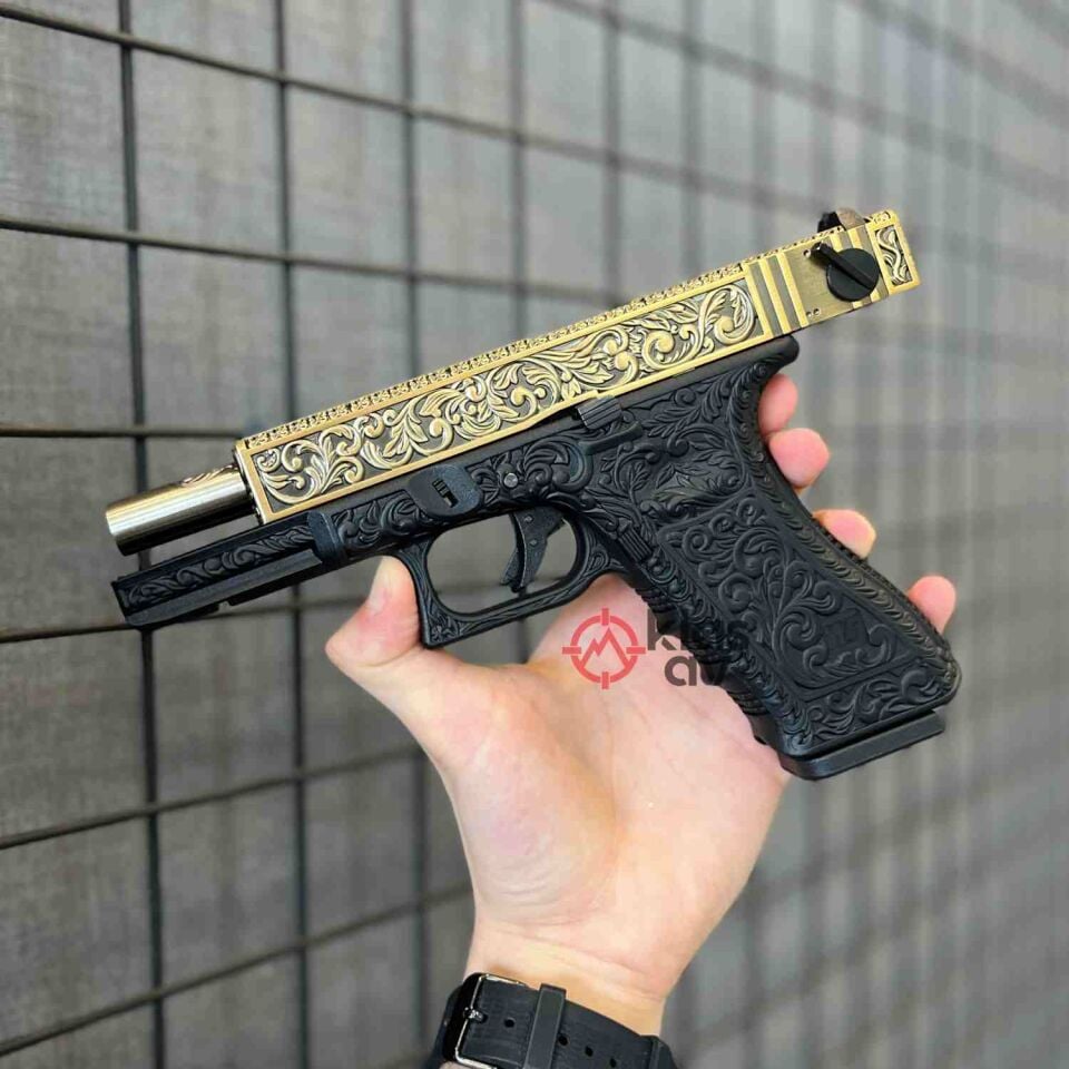 We G18C Klasik Siyah Gravürlü İşlemeli Airsoft Tabanca