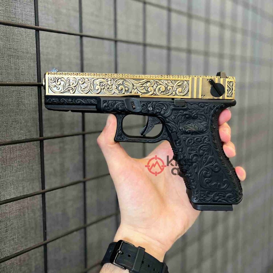 We G18C Klasik Siyah Gravürlü İşlemeli Airsoft Tabanca