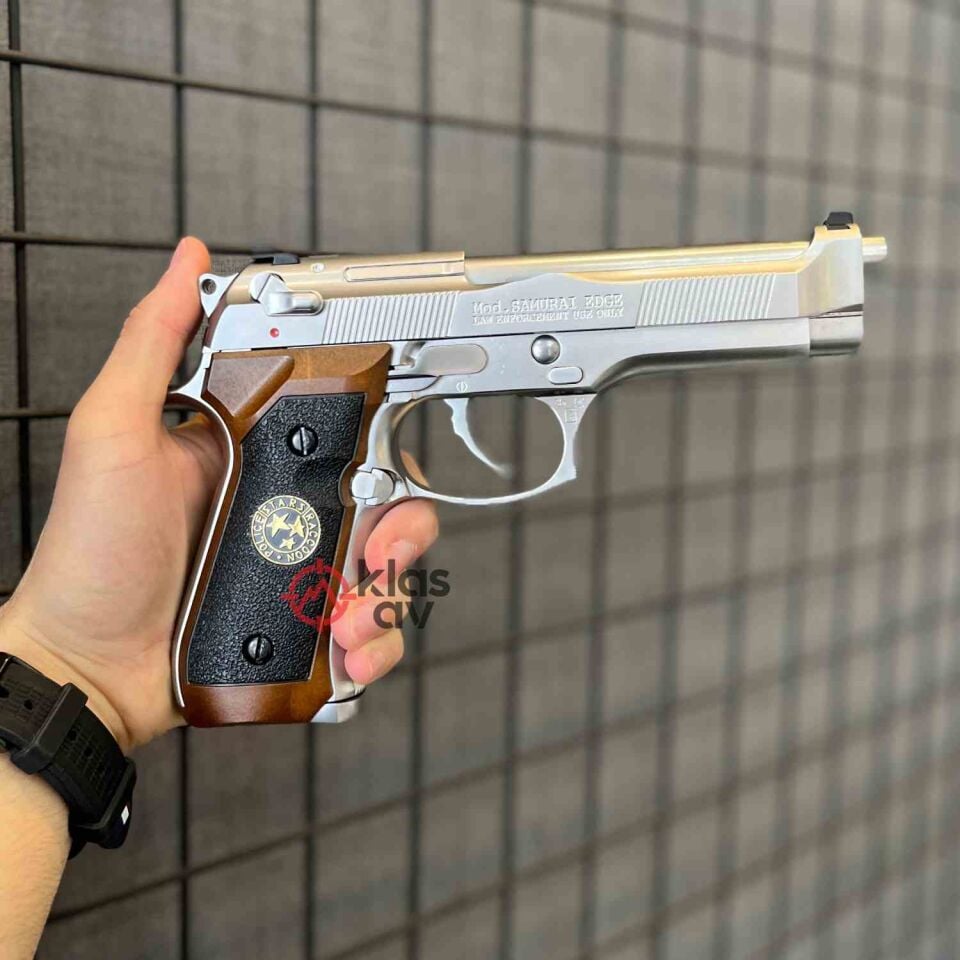 We M92 Beretta Full Metal Full Auto Airsoft Tabanca Silver Gümüş