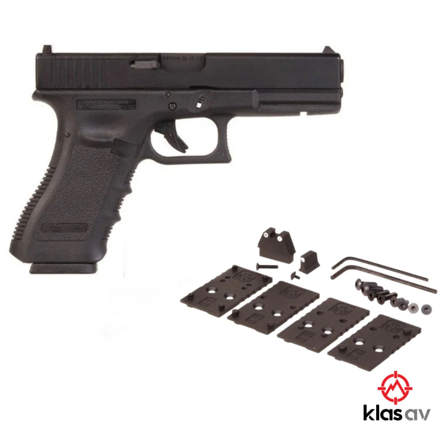 WE Glock 17 Gen3 GreenGas-Blowback Airsoft Tabanca (Reddot Ayaklı)