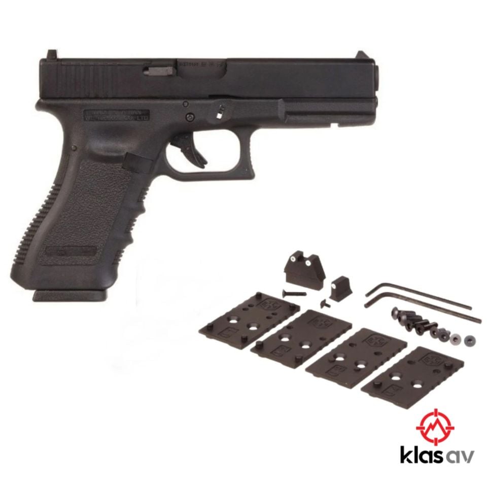 WE Glock 17 Gen3 GreenGas-Blowback Airsoft Tabanca (Reddot Ayaklı)