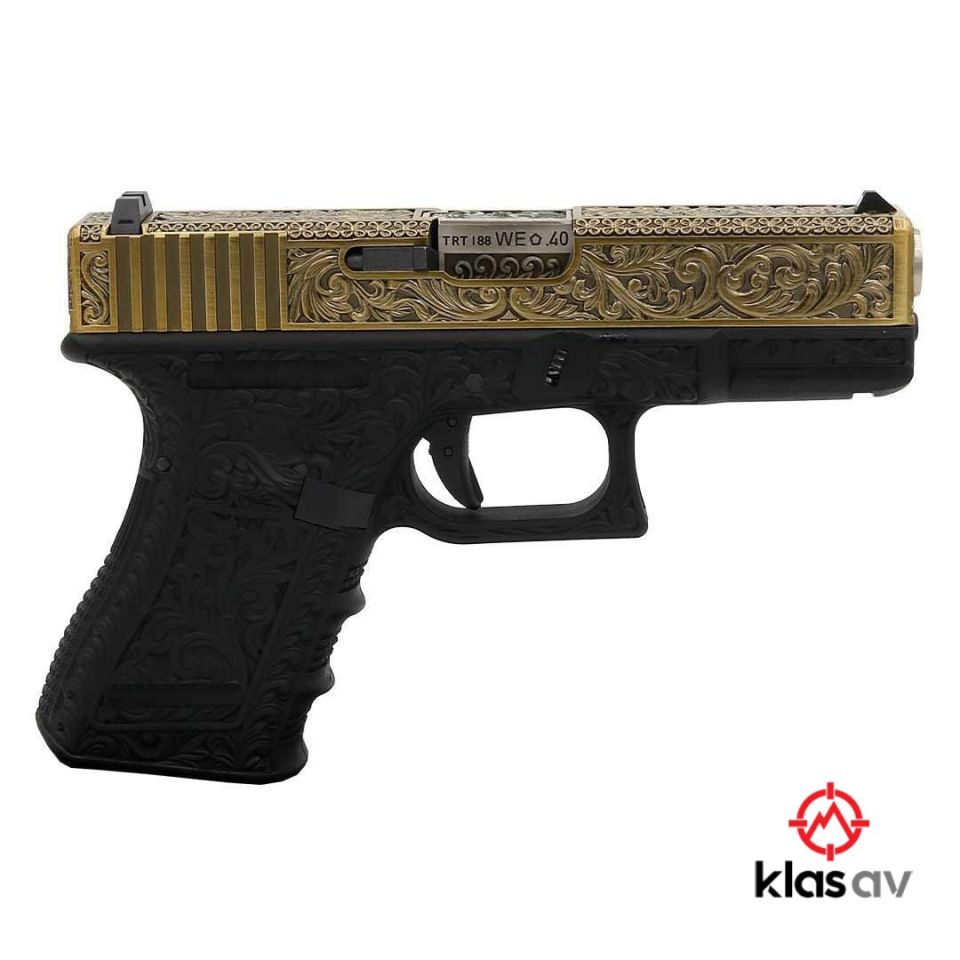 WE Glock 19 İvory GreenGaslı-Blowbackli Airsoft Tabanca
