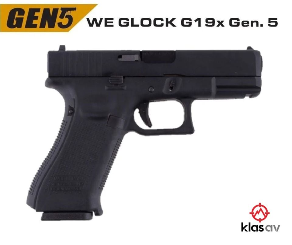 WE Glock 19 Gen5 GreenGaslı-Blowbackli Airsoft Tabanca 6mm