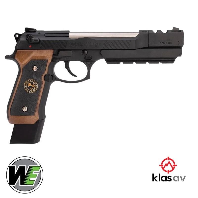 Samurai Edge M9 Airsof Tabanca- GreenGas-Blowback Silver & Black