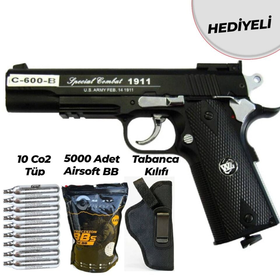 Wingun 1911 Full Metal Blowbackli Co2 Airsoft Tabanca