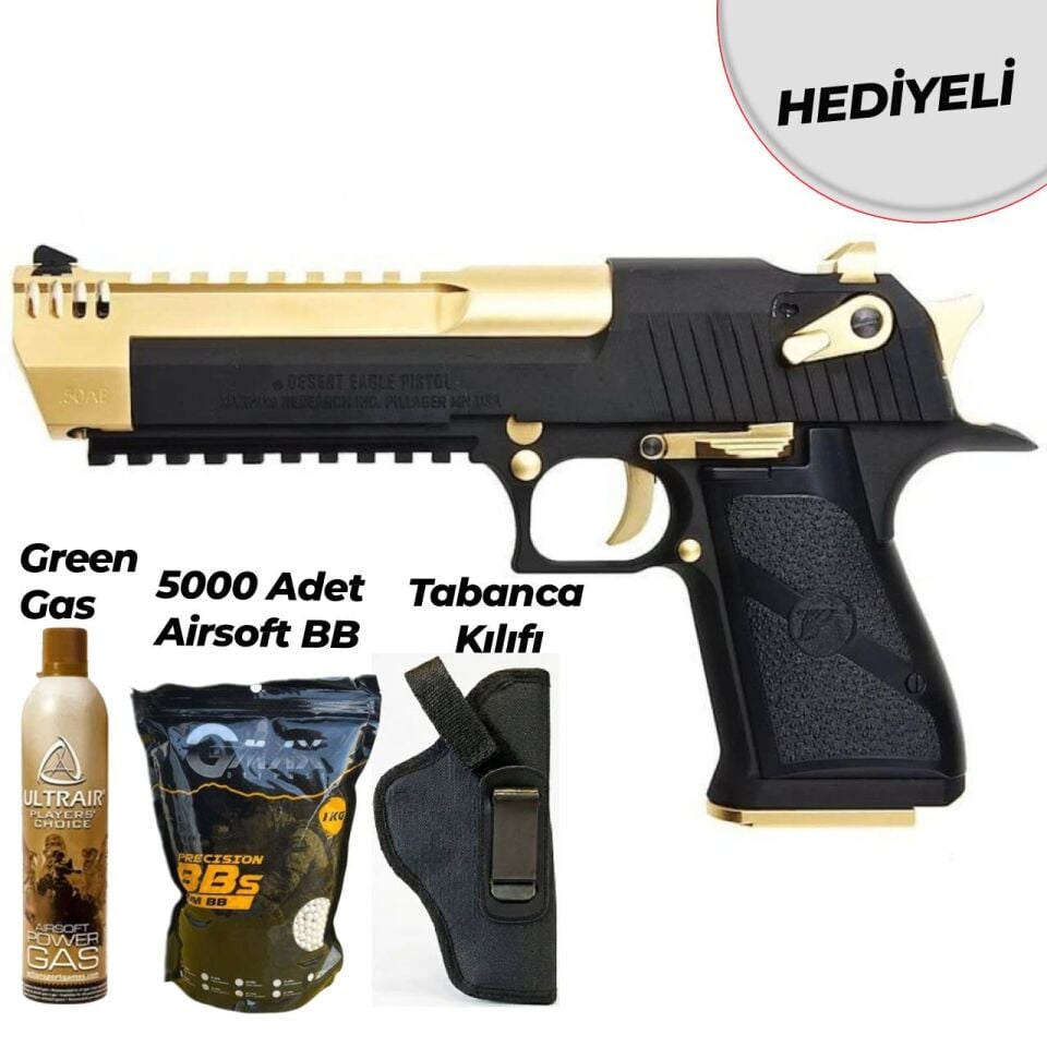 WE AW Desert Eagle L6 Gold/Siyah GBB Airsoft Tabanca