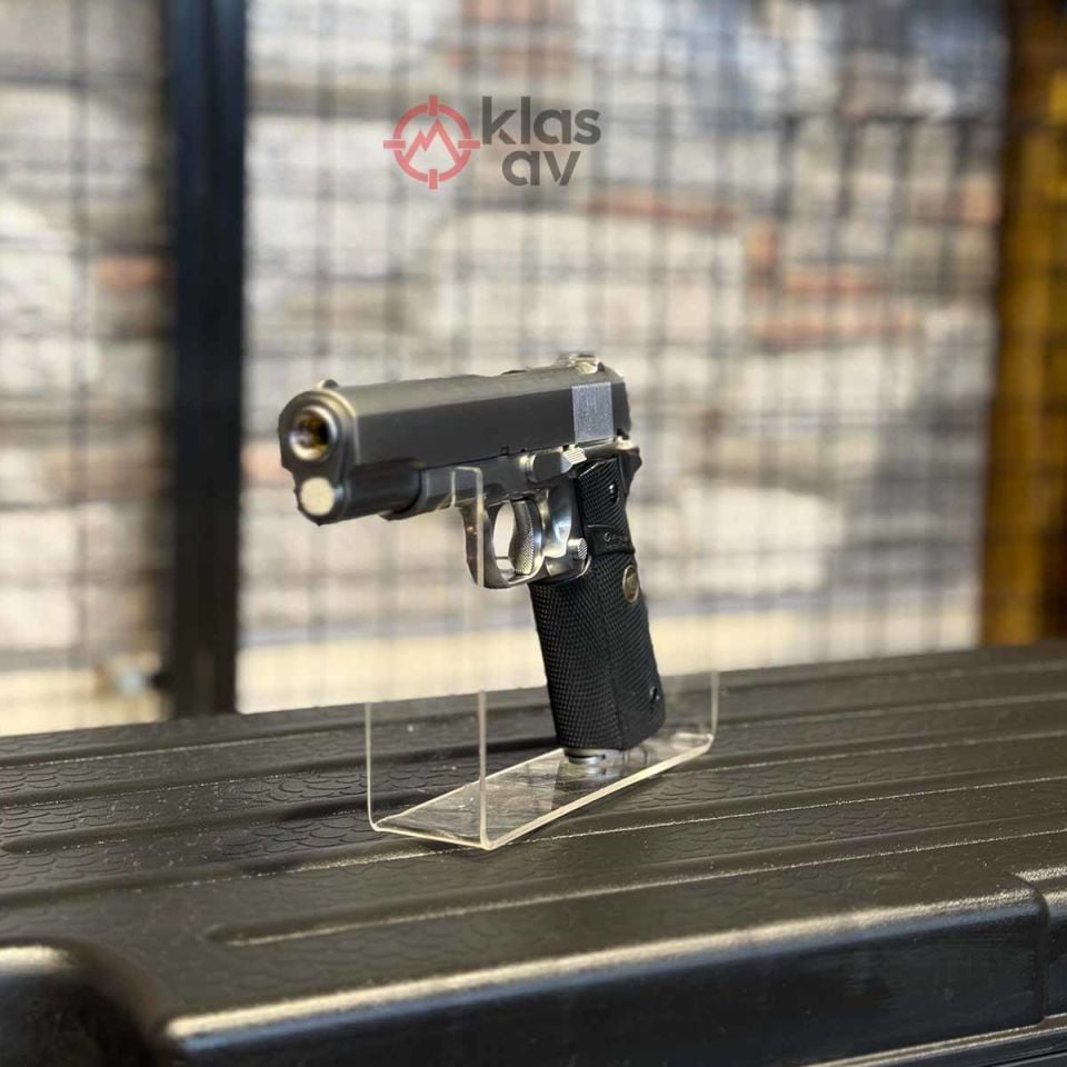 WE Colt 1911 Klasik Siyah Kabza Airsoft Tabanca Silver