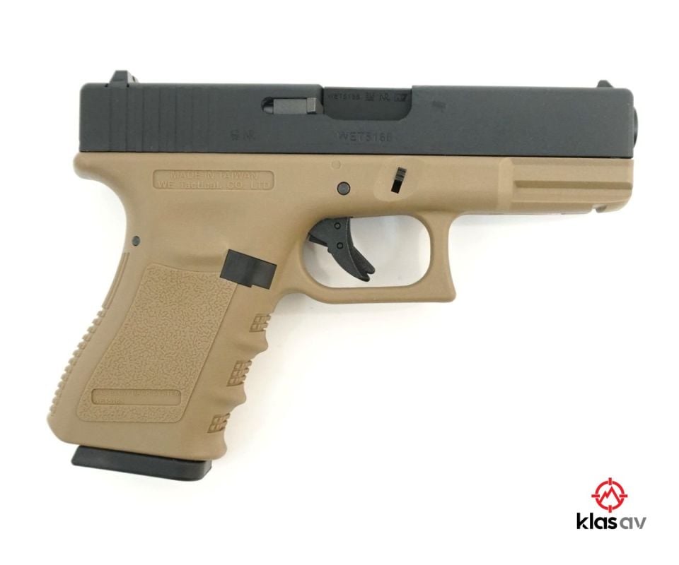 WE Glock 19 Gen3 Tan GBB G19 Airsoft Tabanca (Green Gaslı)